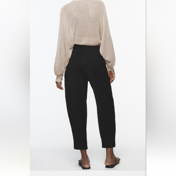 Zara Cuffed Ankle Barrel Pants Sz- Large - Picture 6 of 12